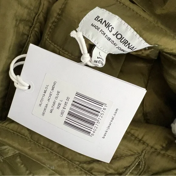 NWT Banks Journal Georgia Jacket Sherpa Collar Mid-Weight Quilted Weave XL M - Picture 8 of 16